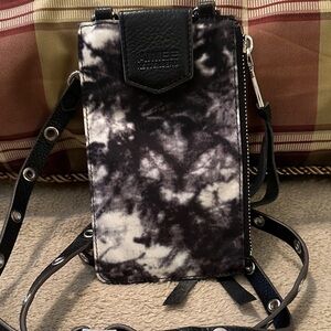 Aimee Kestenberg Black and White Tie-Dye Crossbody Bag
